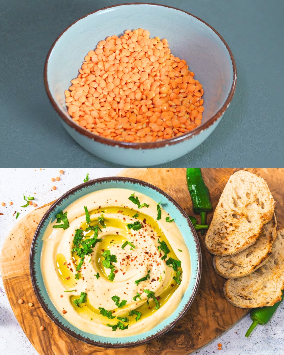 Creamy Red Lentil Hummus Recipe