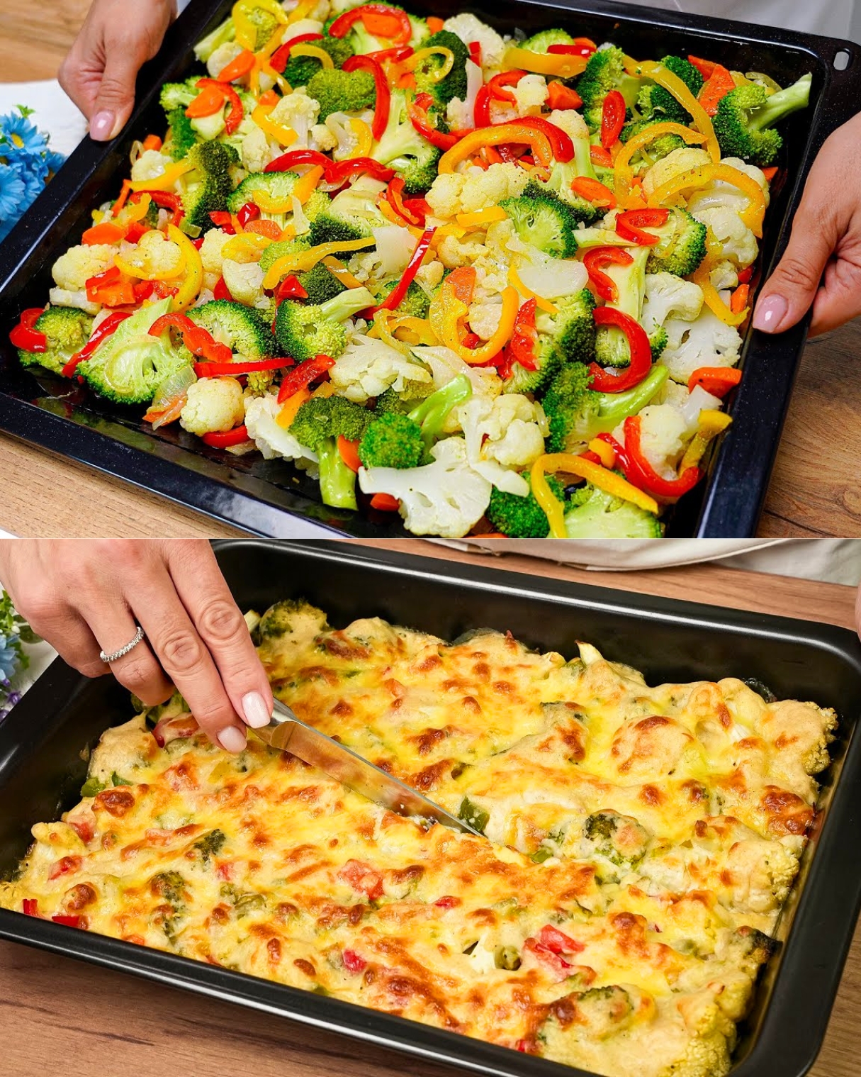 Creamy Baked Vegetable Medley with Garlic Sauce