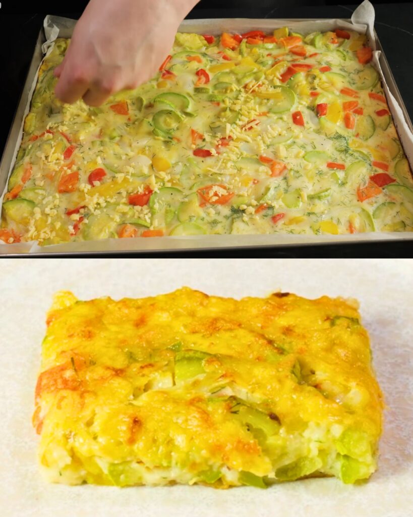 Vegetable Casserole with Zucchini, Carrots, and Bell Peppers
