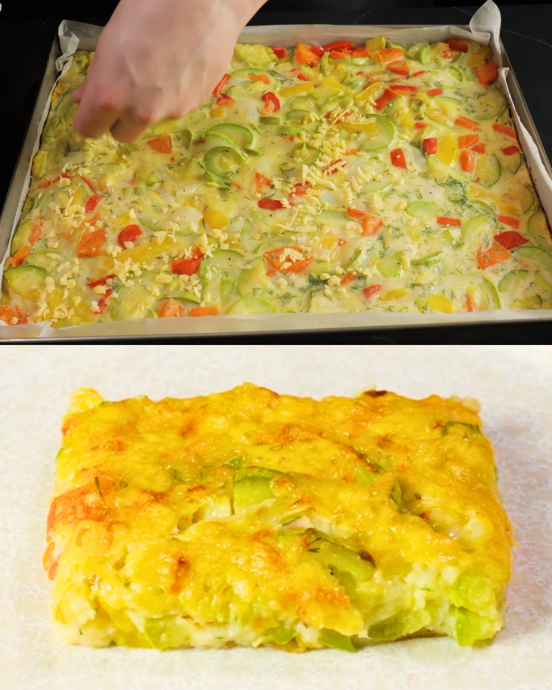 Vegetable Casserole with Zucchini, Carrots, and Bell Peppers