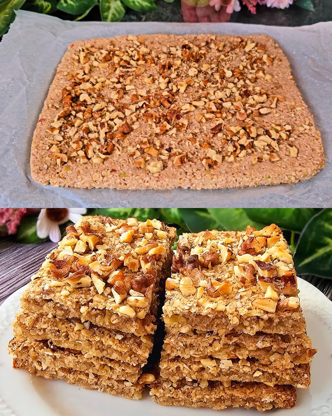 Healthy Oatmeal Bars with Apple and Banana