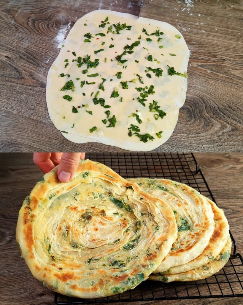 Savory Spinach and Green Onion Flatbreads