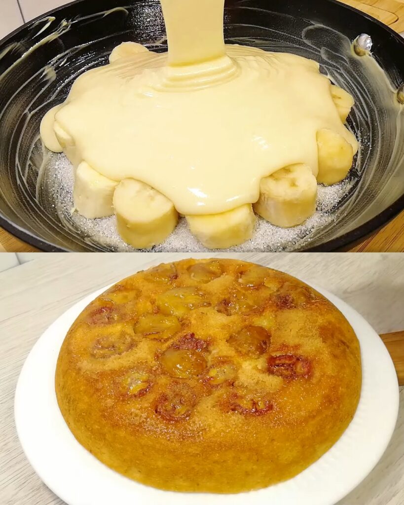 Stovetop Caramelized Banana Cake