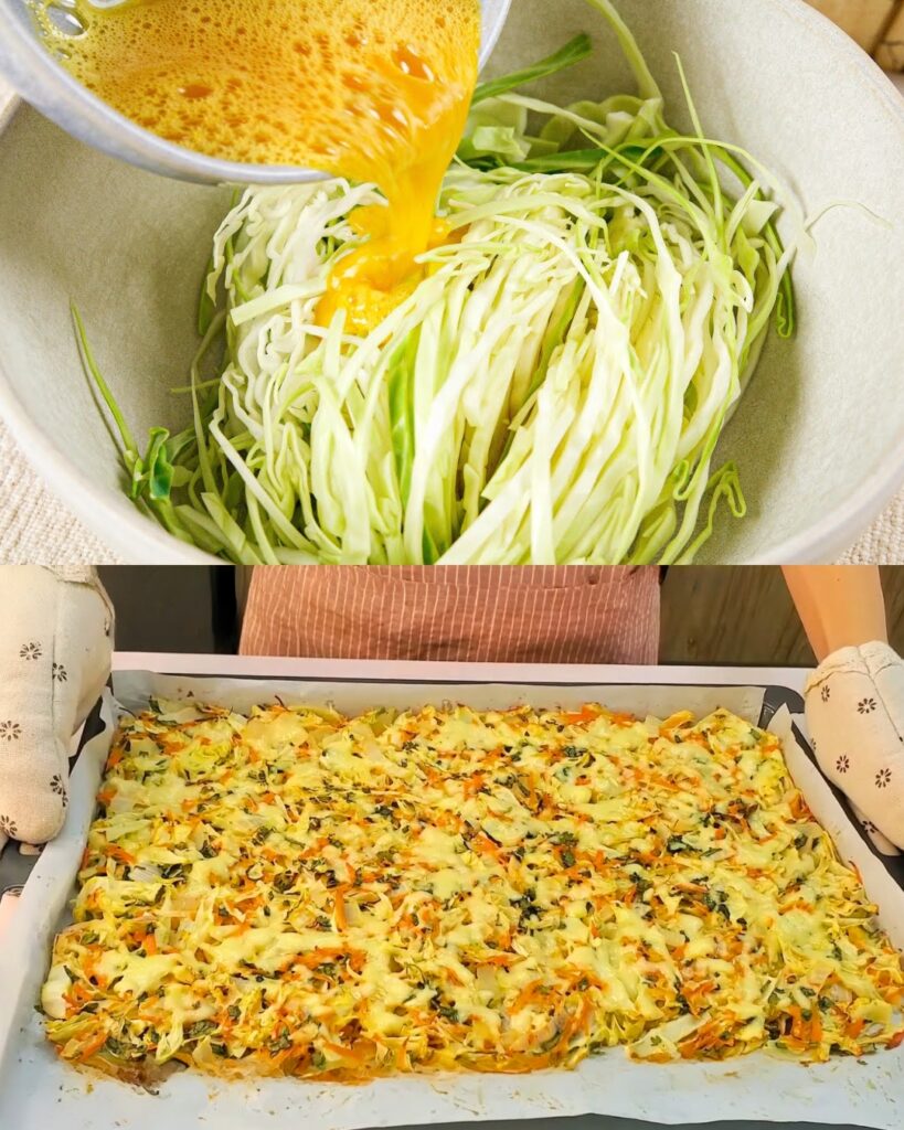 Vegetable Cabbage Bake with Mozzarella Cheese