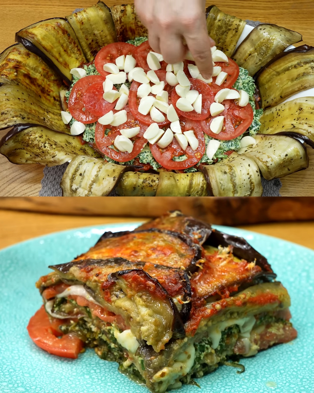 Cheesy Eggplant and Spinach Casserole Recipe
