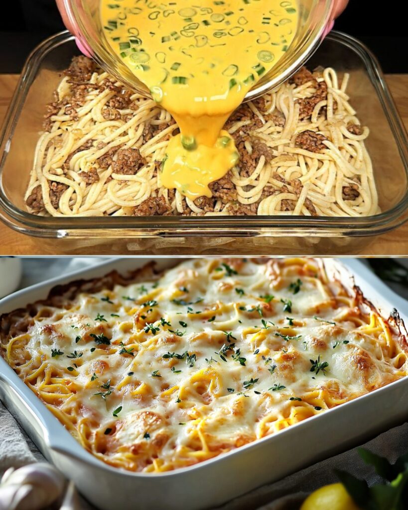 Cheesy Baked Spaghetti Casserole