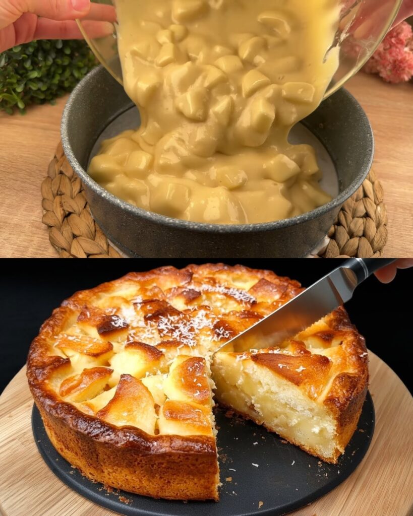 Apple Cake with Honey and Coconut Shavings
