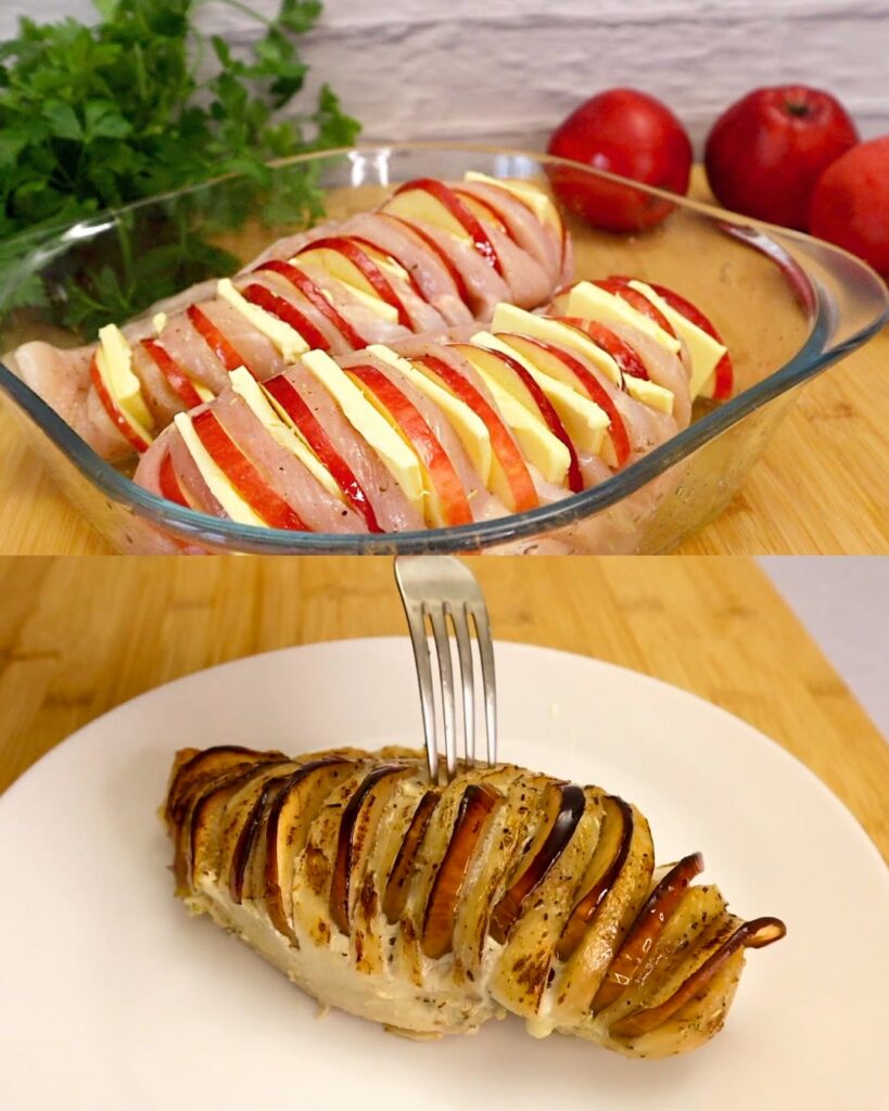 Baked Chicken with Apples and Butter