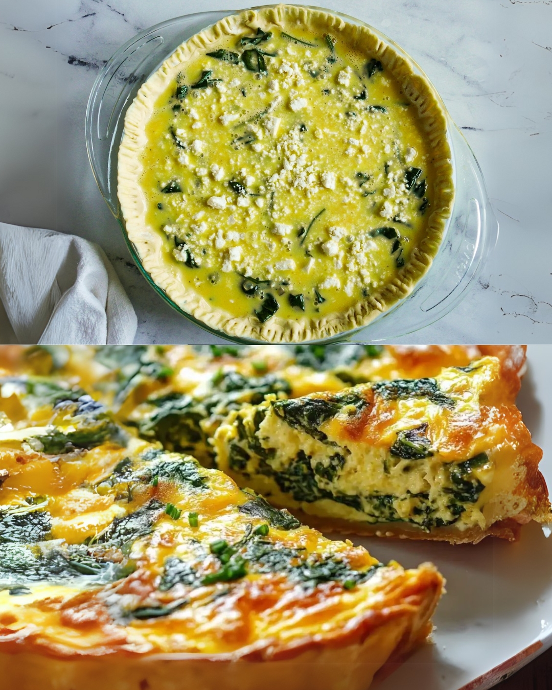 Spinach and Feta Puff Pastry Quiche Recipe