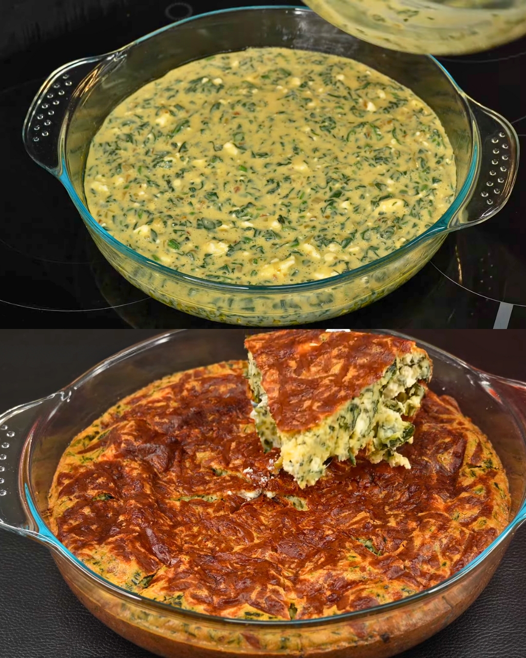 Spinach and Cheese Savory Bake