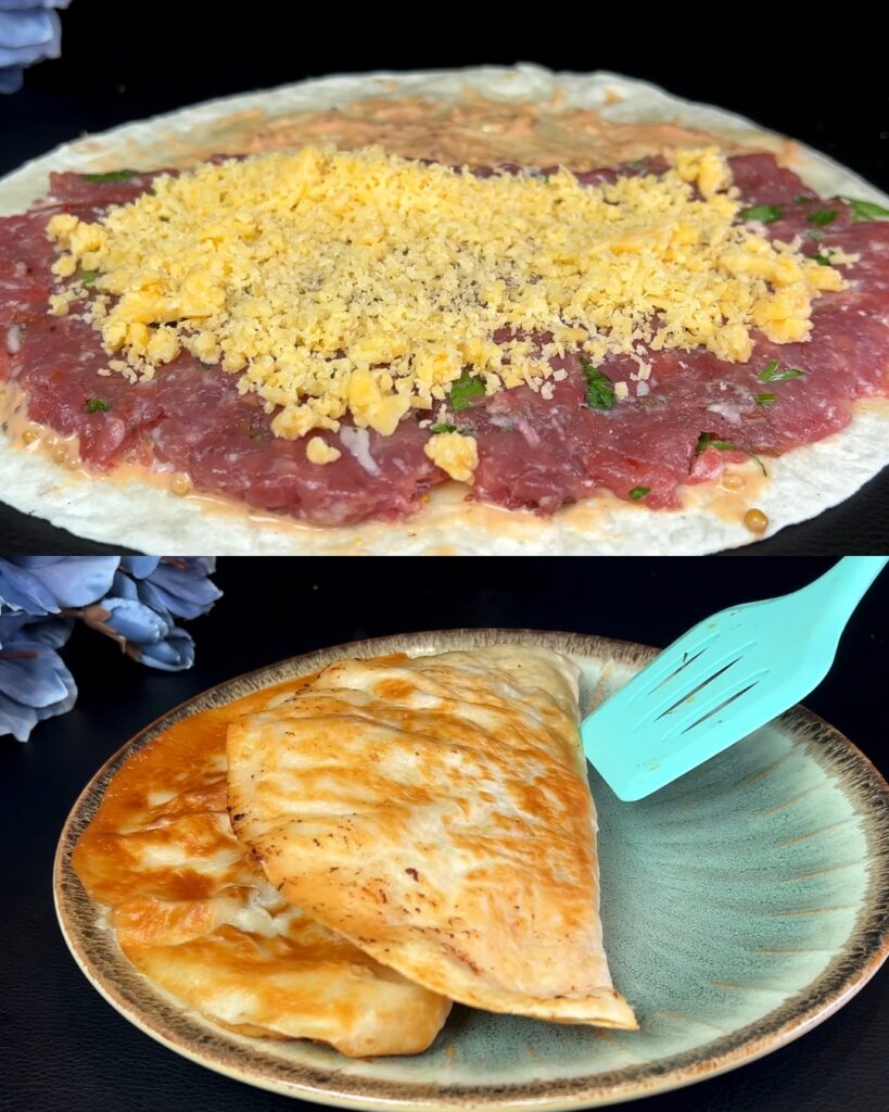 Cheesy Pork-Stuffed Pita Pockets