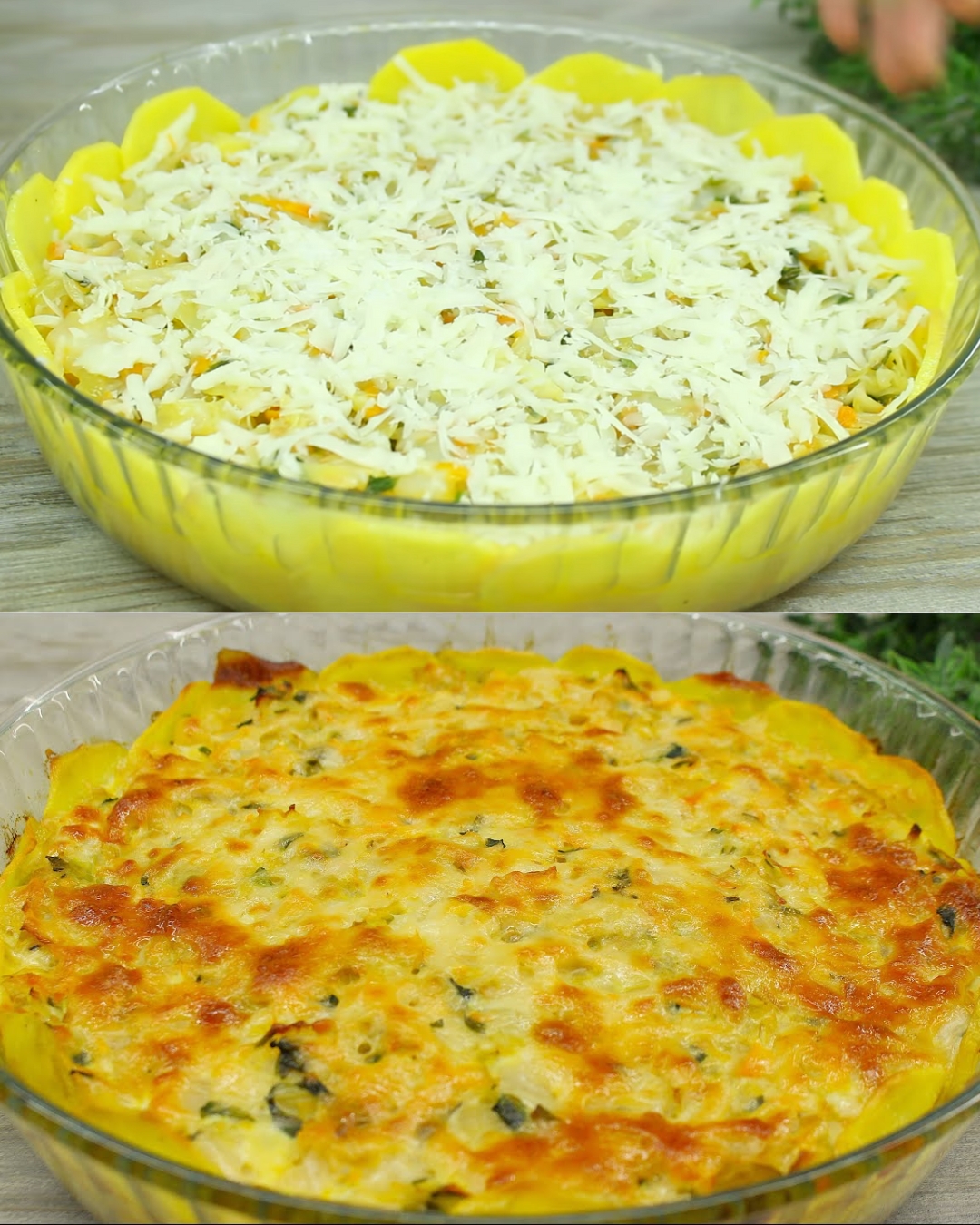 Cheesy Baked Cabbage and Potato Casserole