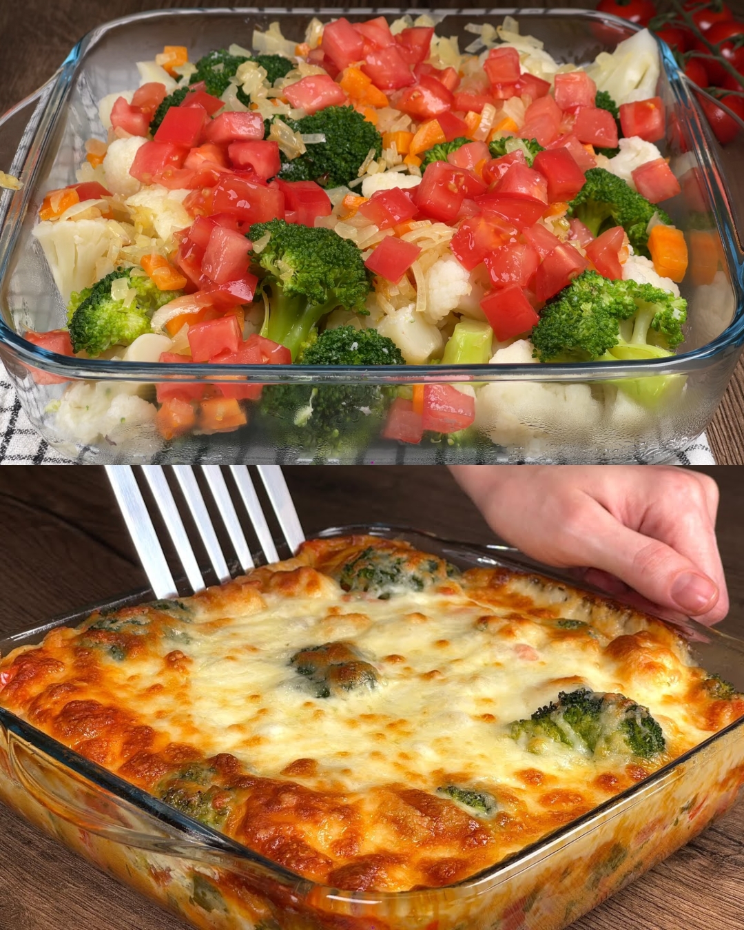 Baked Broccoli and Cauliflower Casserole