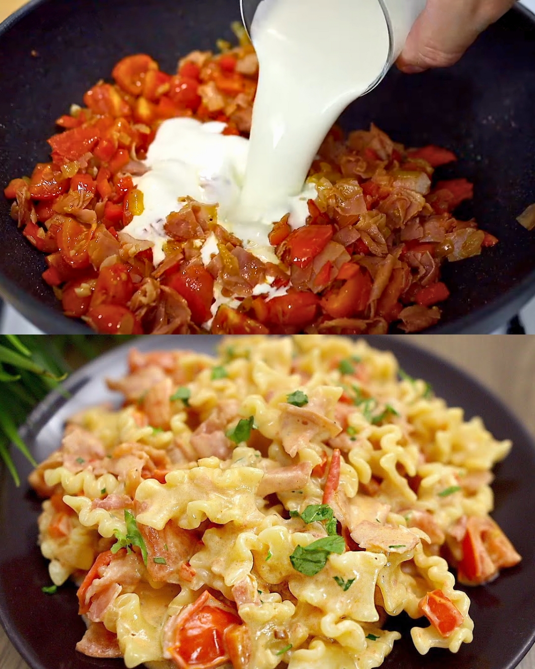 Creamy Ham and Tomato Pasta