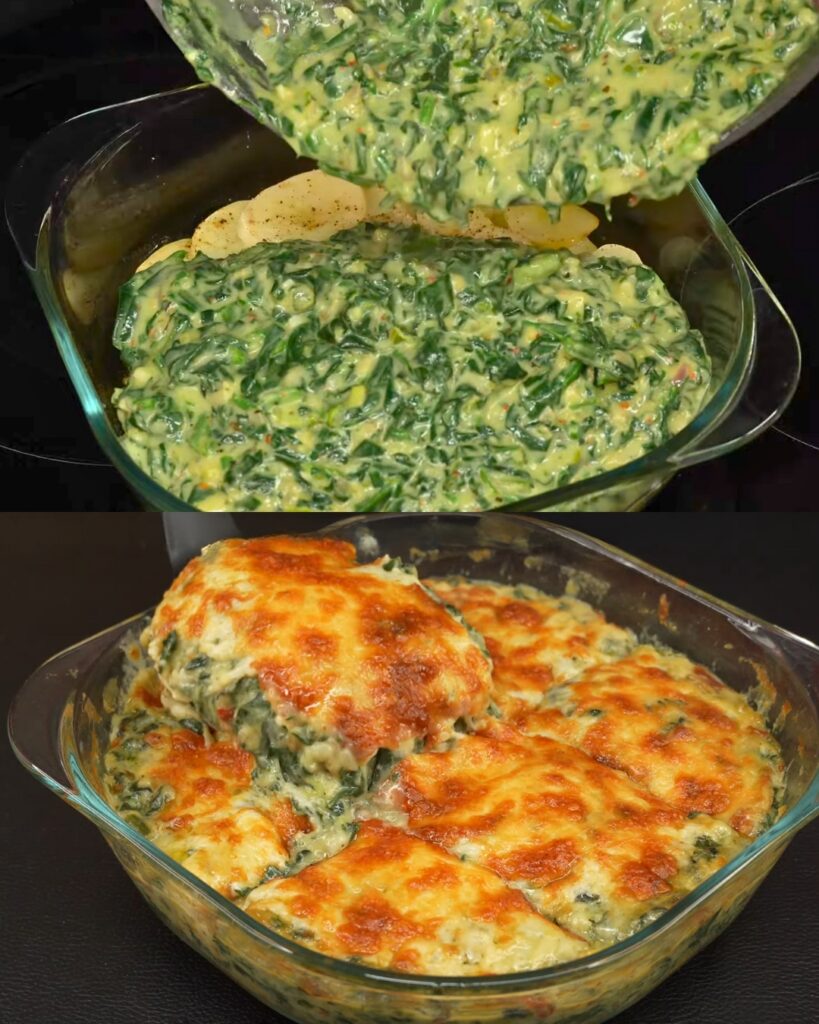 Creamy Spinach and Mozzarella Bake