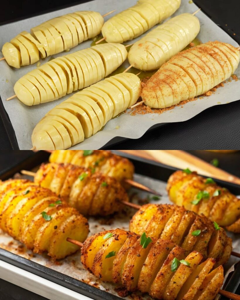 Crispy Spiral Potato Skewers with Cheddar