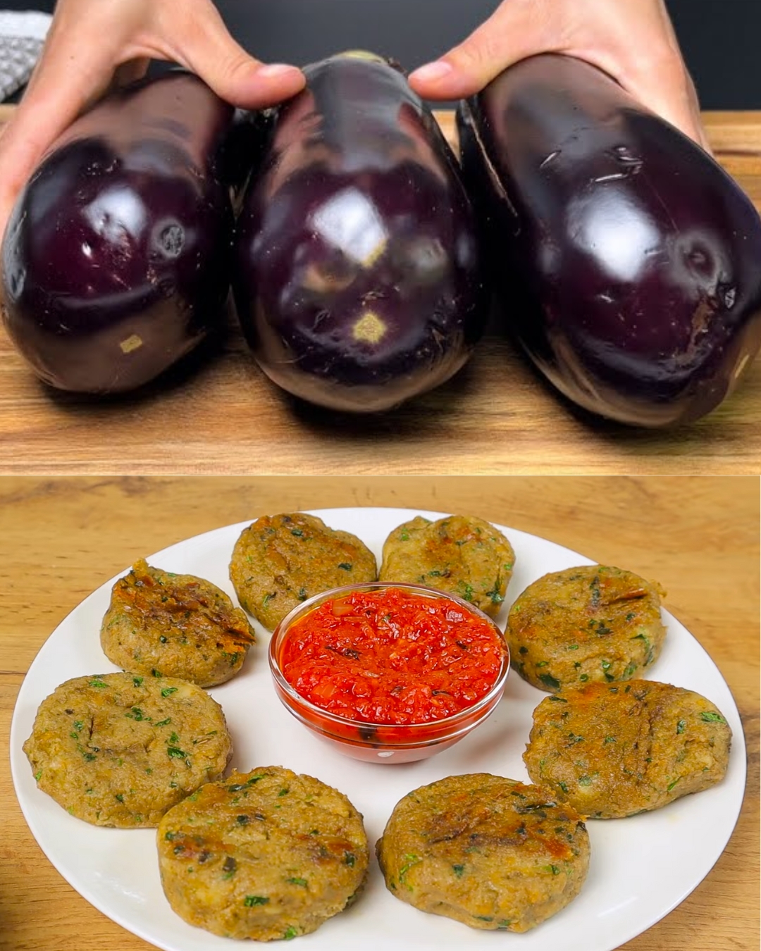 Eggplant Schnitzels with Homemade Tomato Sauce