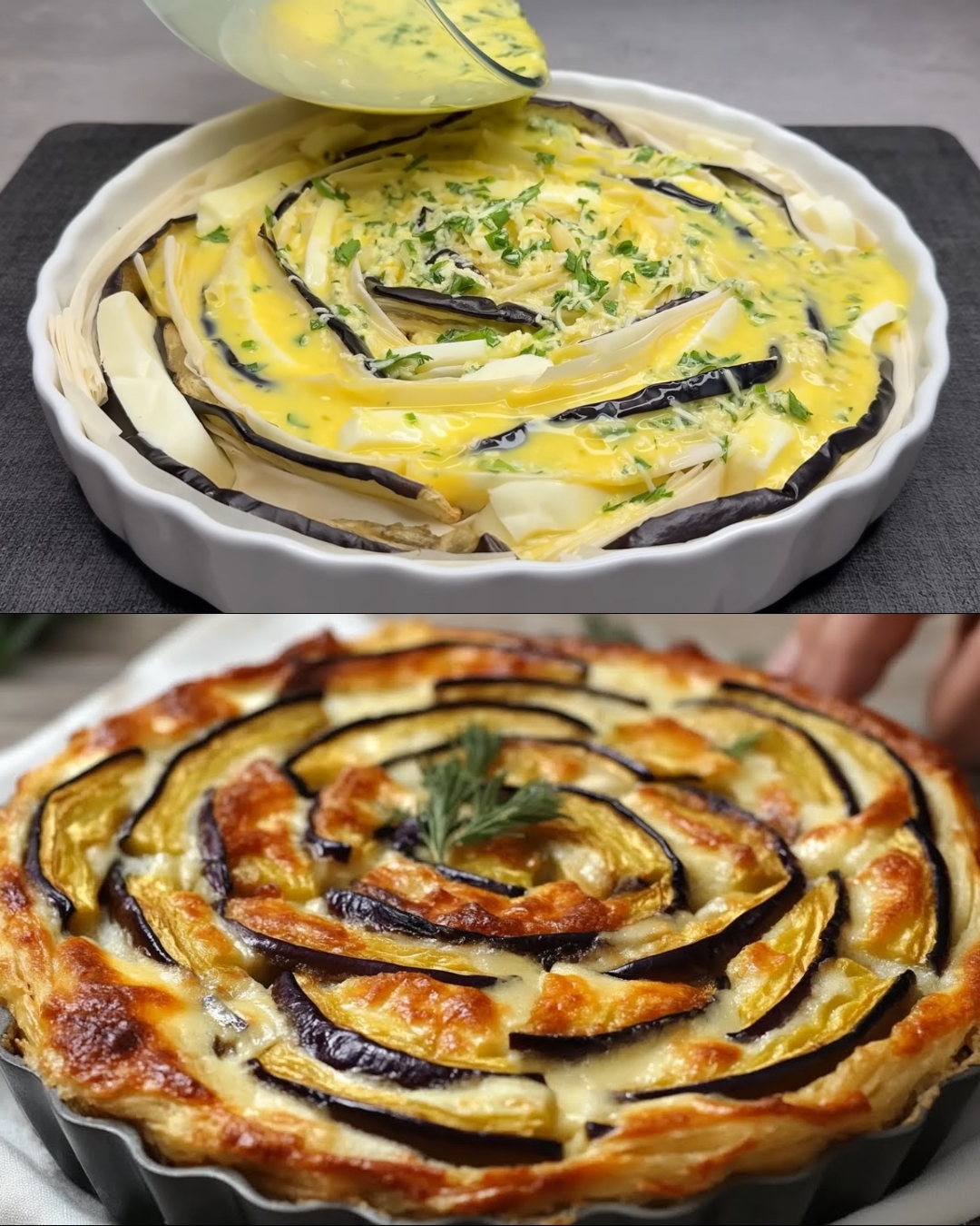 Eggplant and Cheese Phyllo Bake
