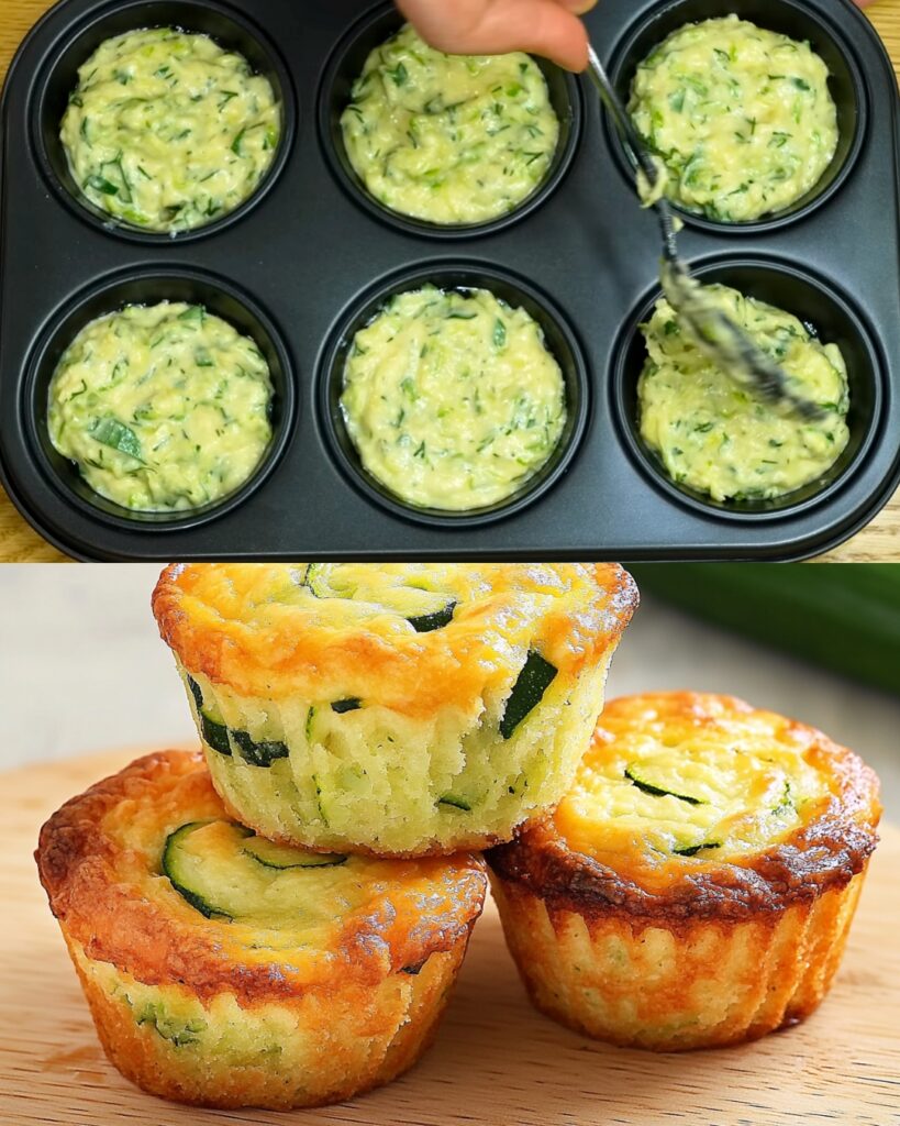 Cheesy Zucchini and Potato Muffins