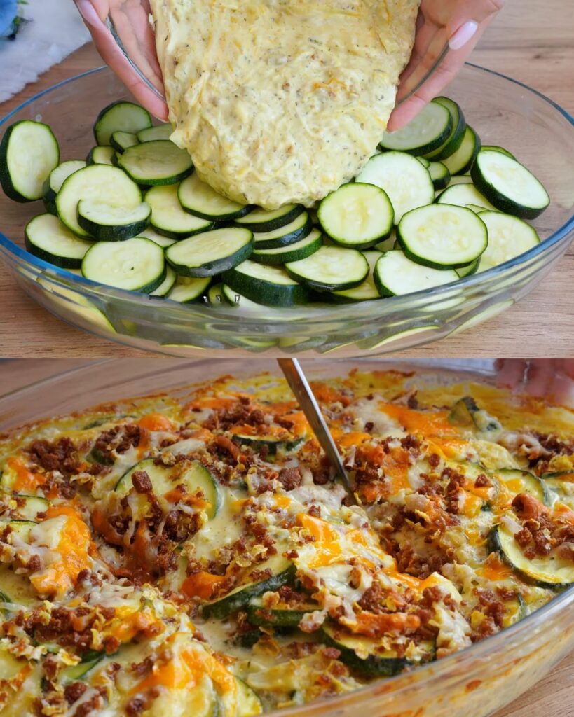 Zucchini Casserole with Creamy Cheese Sauce