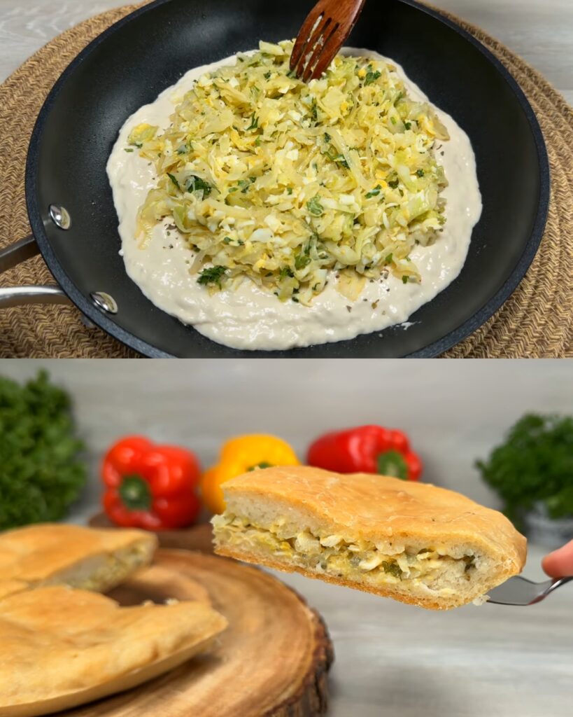 Savory Cabbage Pie with Homemade Dough