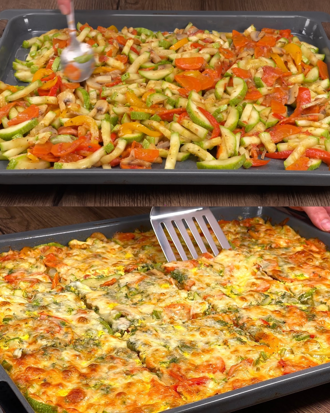 Zucchini and Vegetable Bake with Cheese