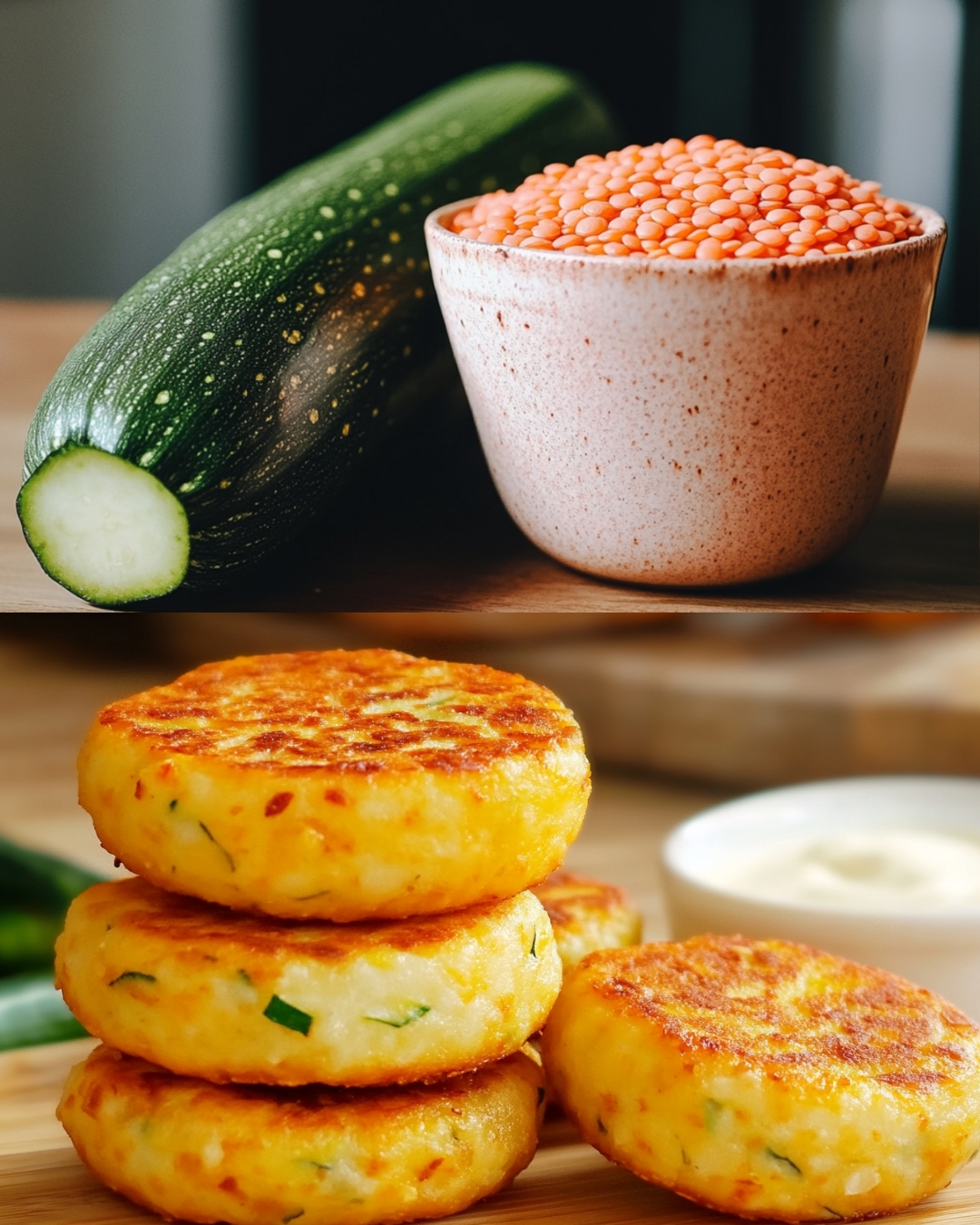 Yellow Lentil and Zucchini Patties