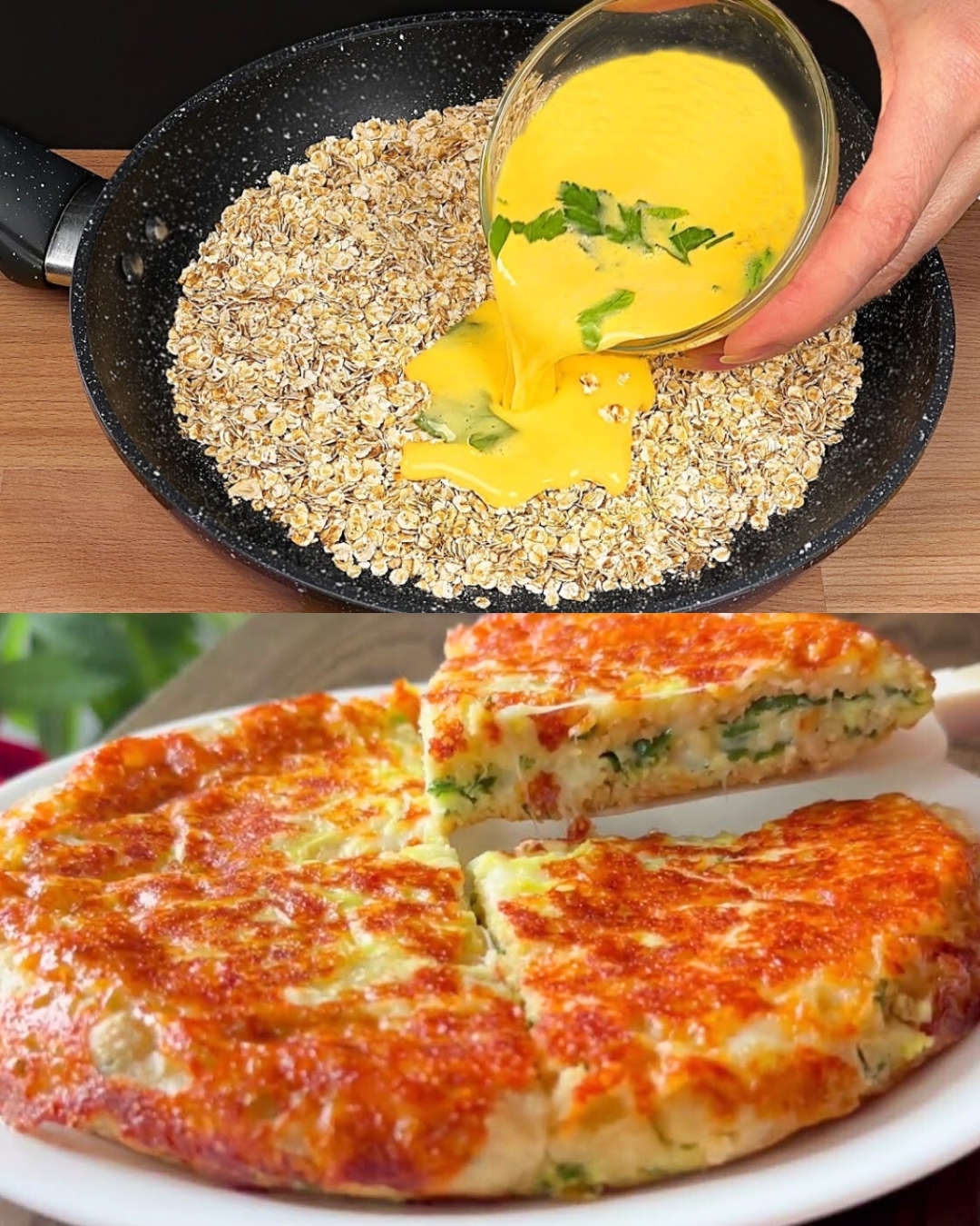 Savory Oatmeal and Spinach Pancakes