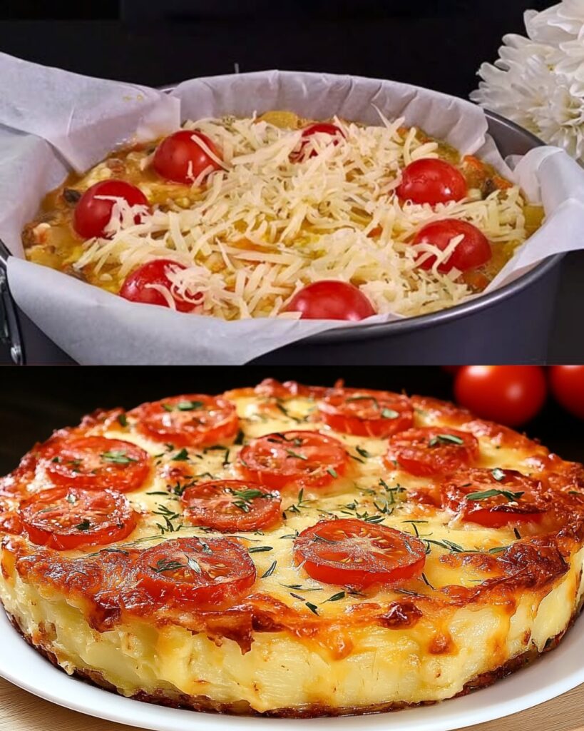 Vegetable and Potato Casserole with Cheese