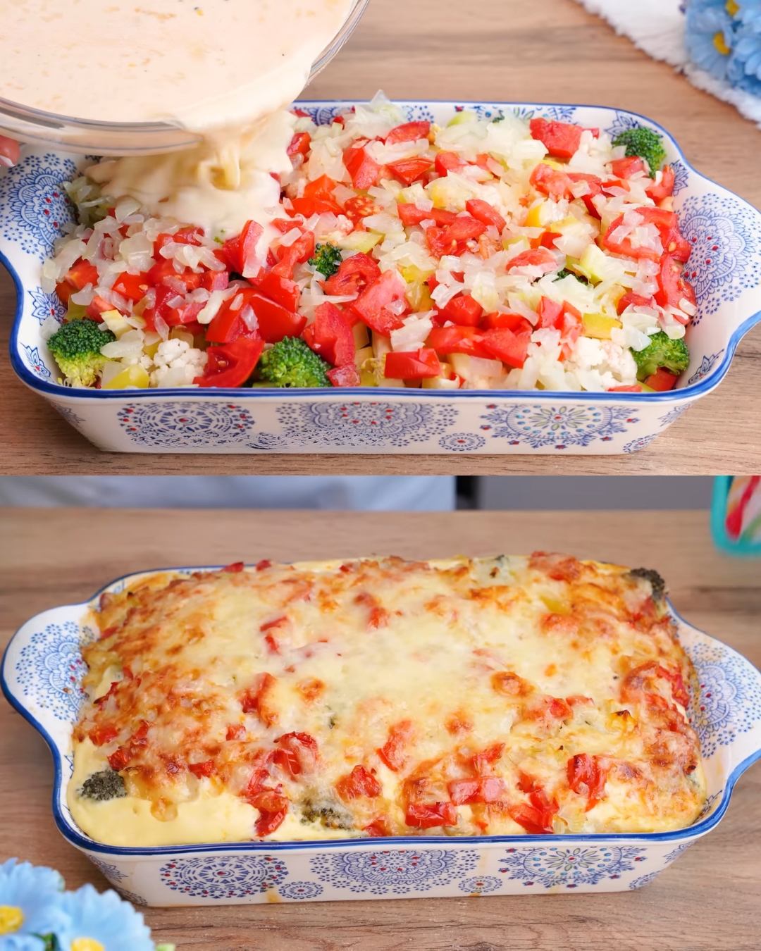 Broccoli and Bell Pepper Egg Bake