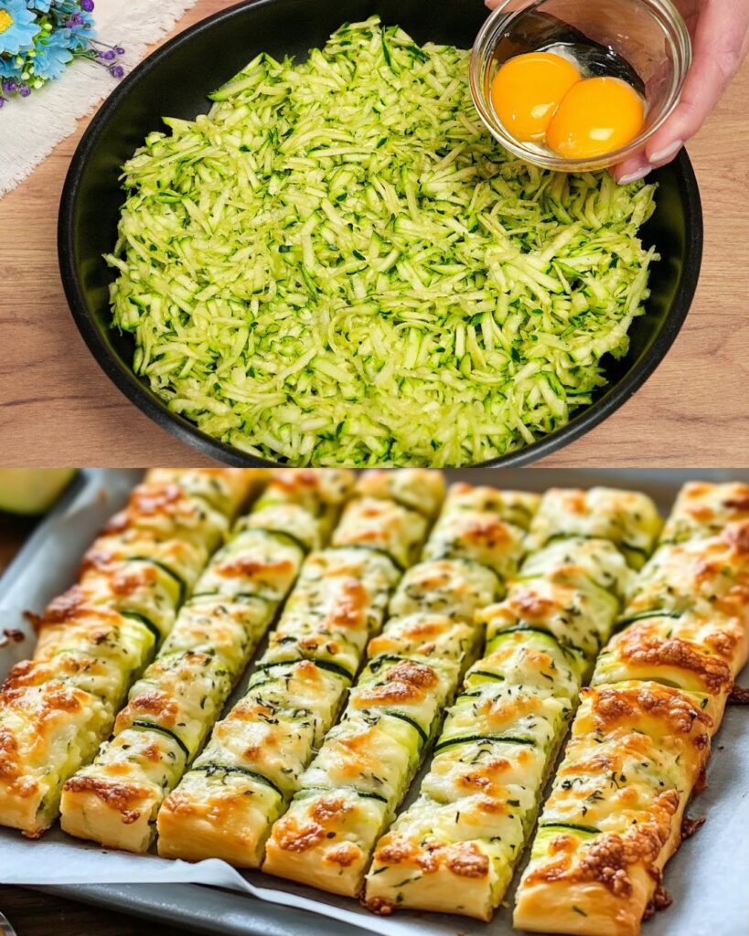 Cheesy Zucchini Breadsticks
