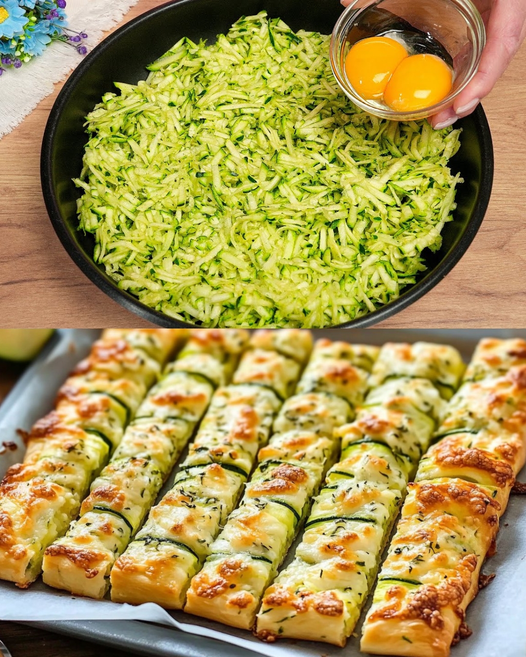 Cheesy Zucchini Breadsticks