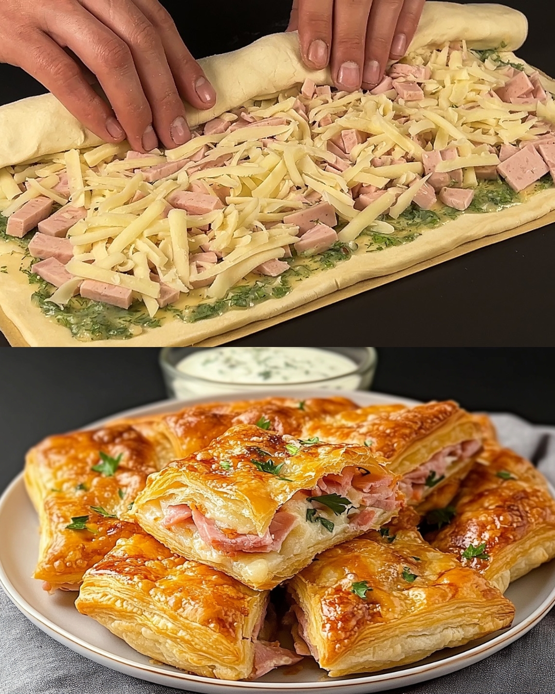 Cheesy Ham Puff Pastry Twists – Crispy, Cheesy, and Irresistible!