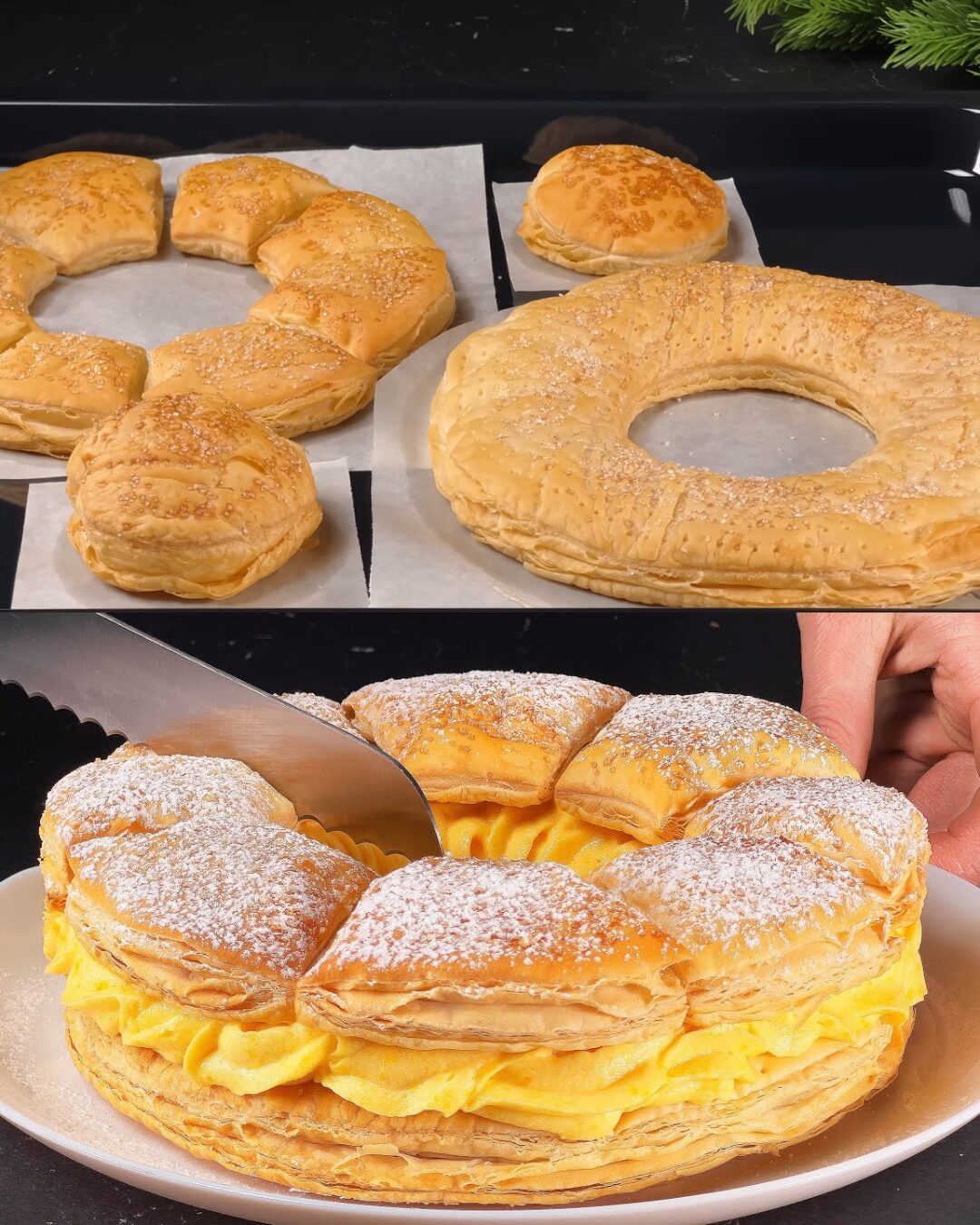 Mandarin Cream Puff Pastry Delight