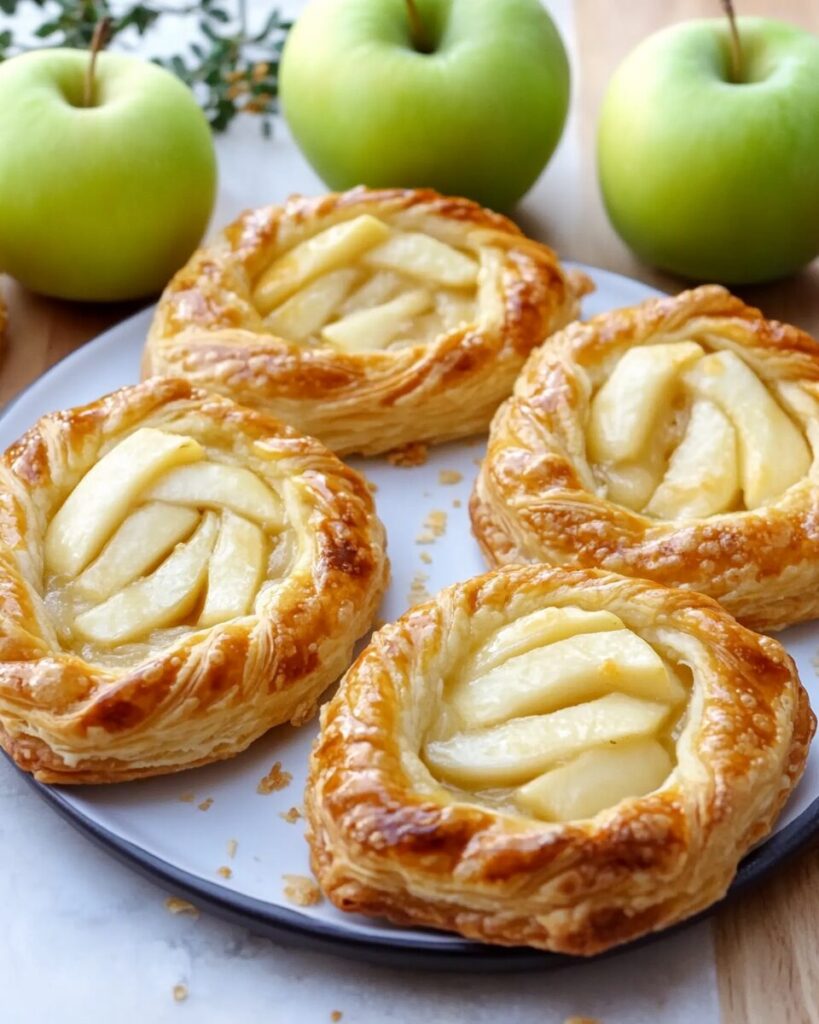Apple Cream Cheese Puff Pastry finished dish