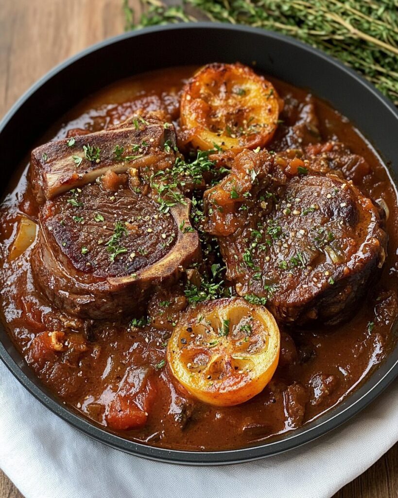 Beef Osso Bucco finished dish