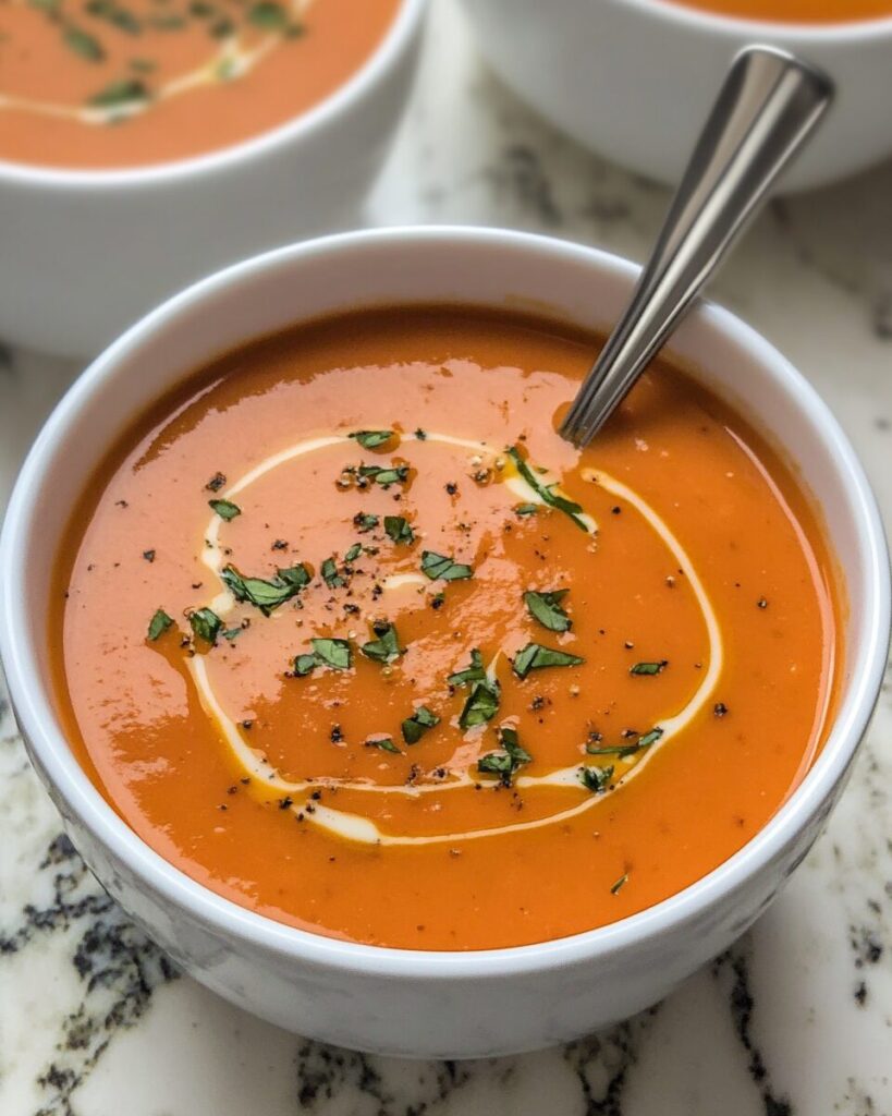 Creamy Tomato Soup finished dish