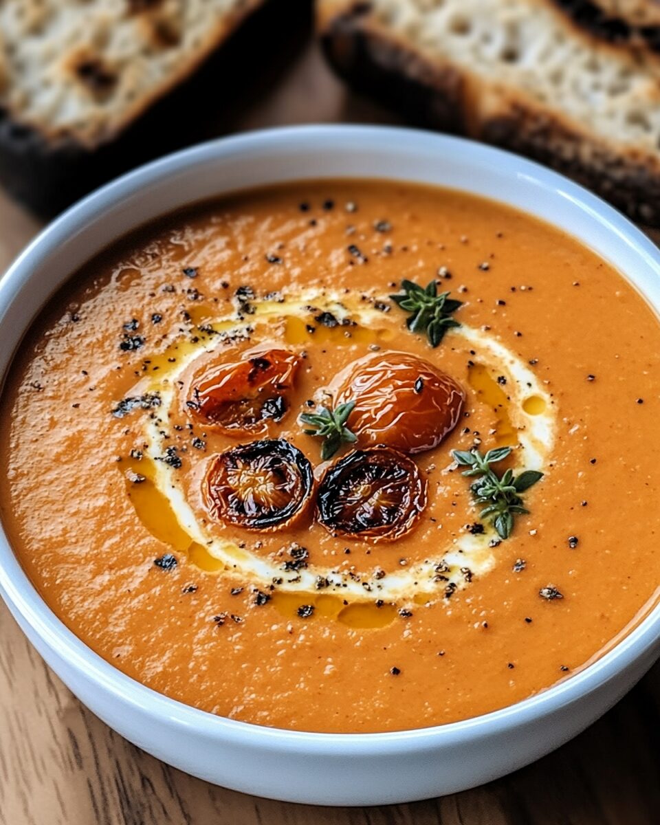 Creamy Roasted Garlic Tomato Soup