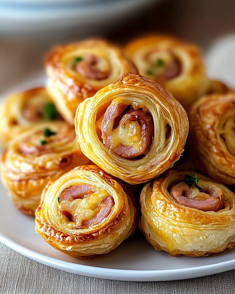 Ham and Cheese Pastry Pinwheels