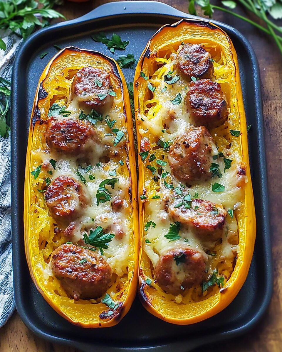 Sausage-Stuffed Spaghetti Squash