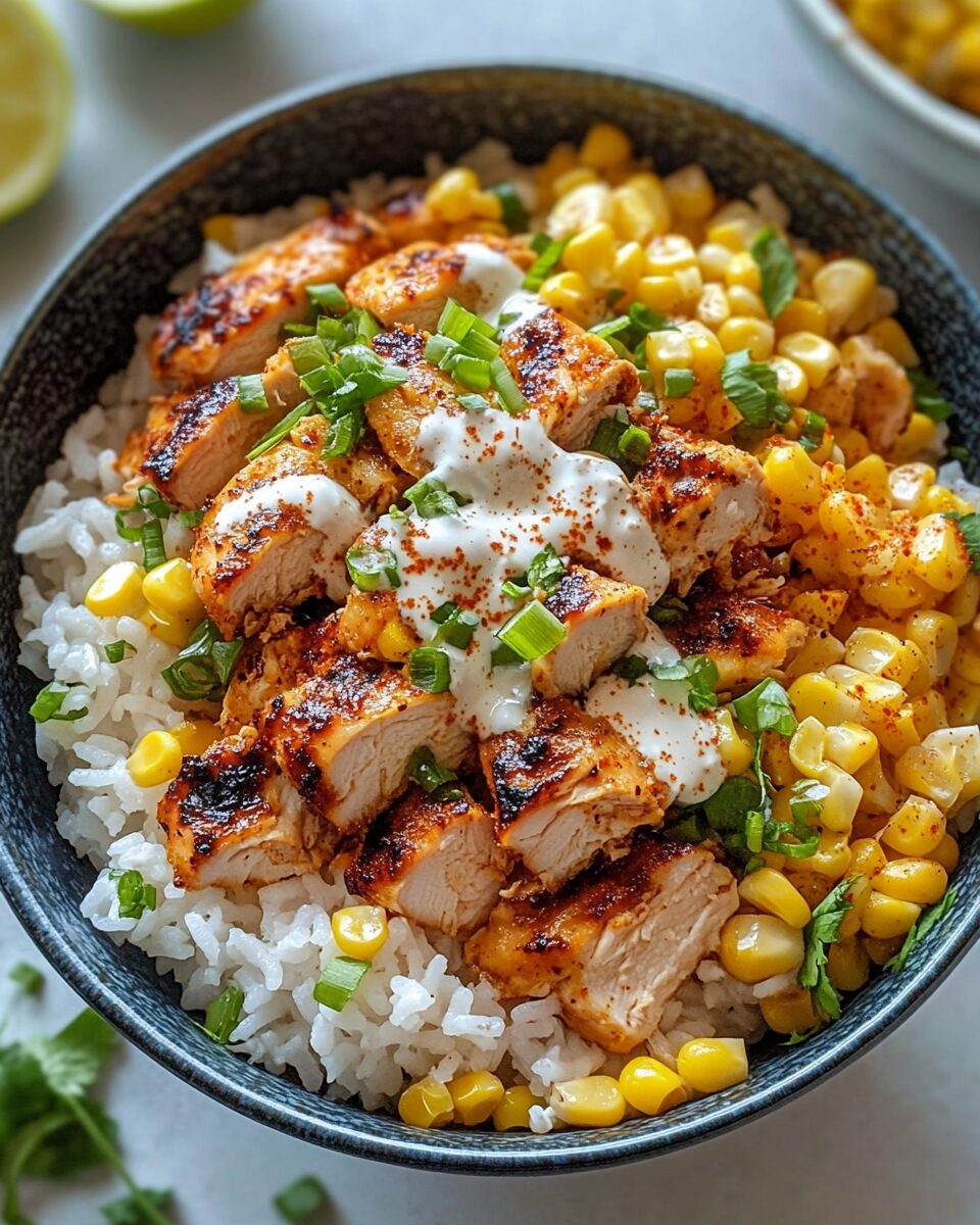 Street Corn Chicken Rice Bowl