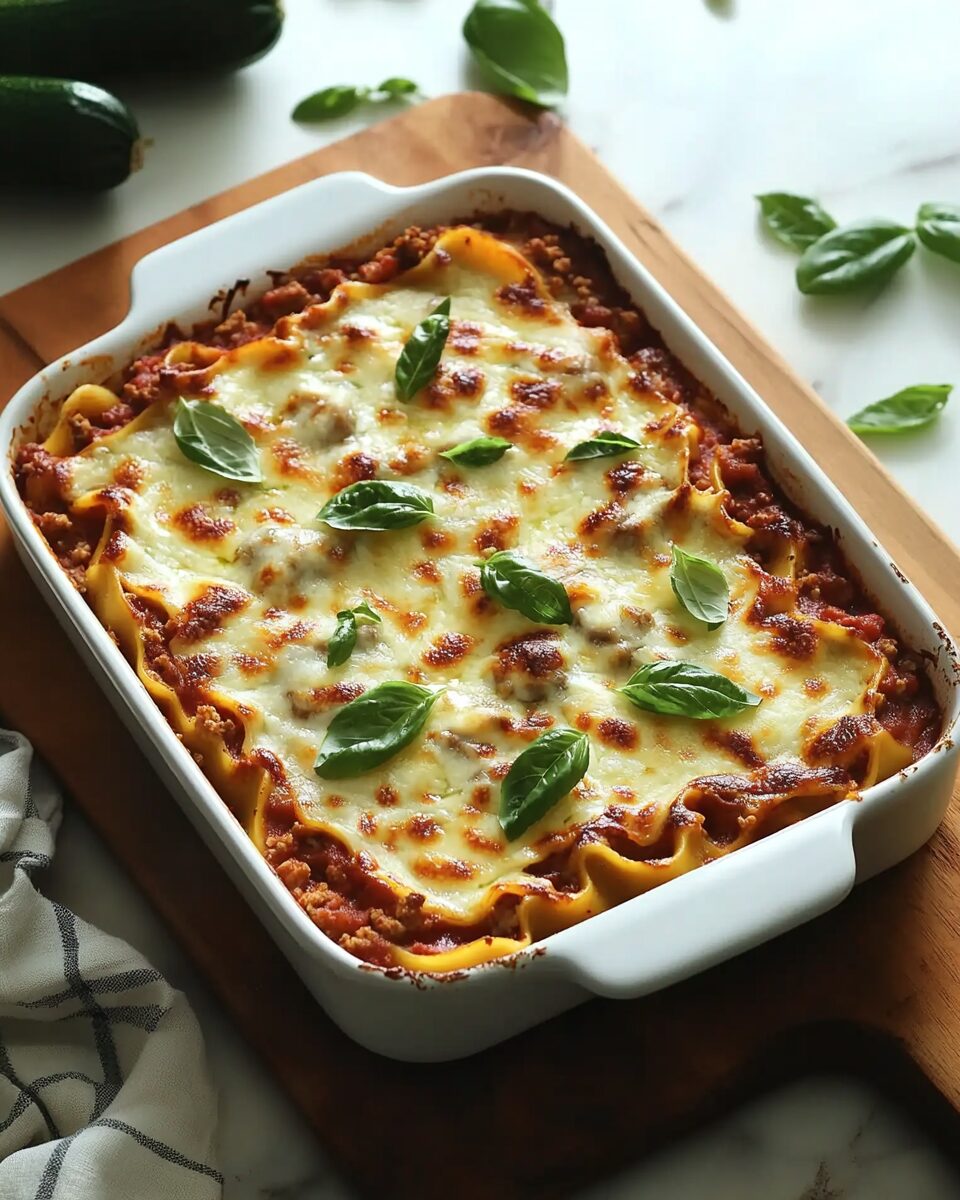 Zucchini Lasagna with Ground Turkey