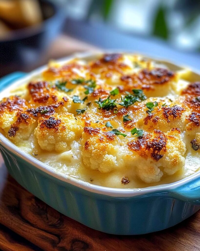 Cauliflower Au Gratin finished dish