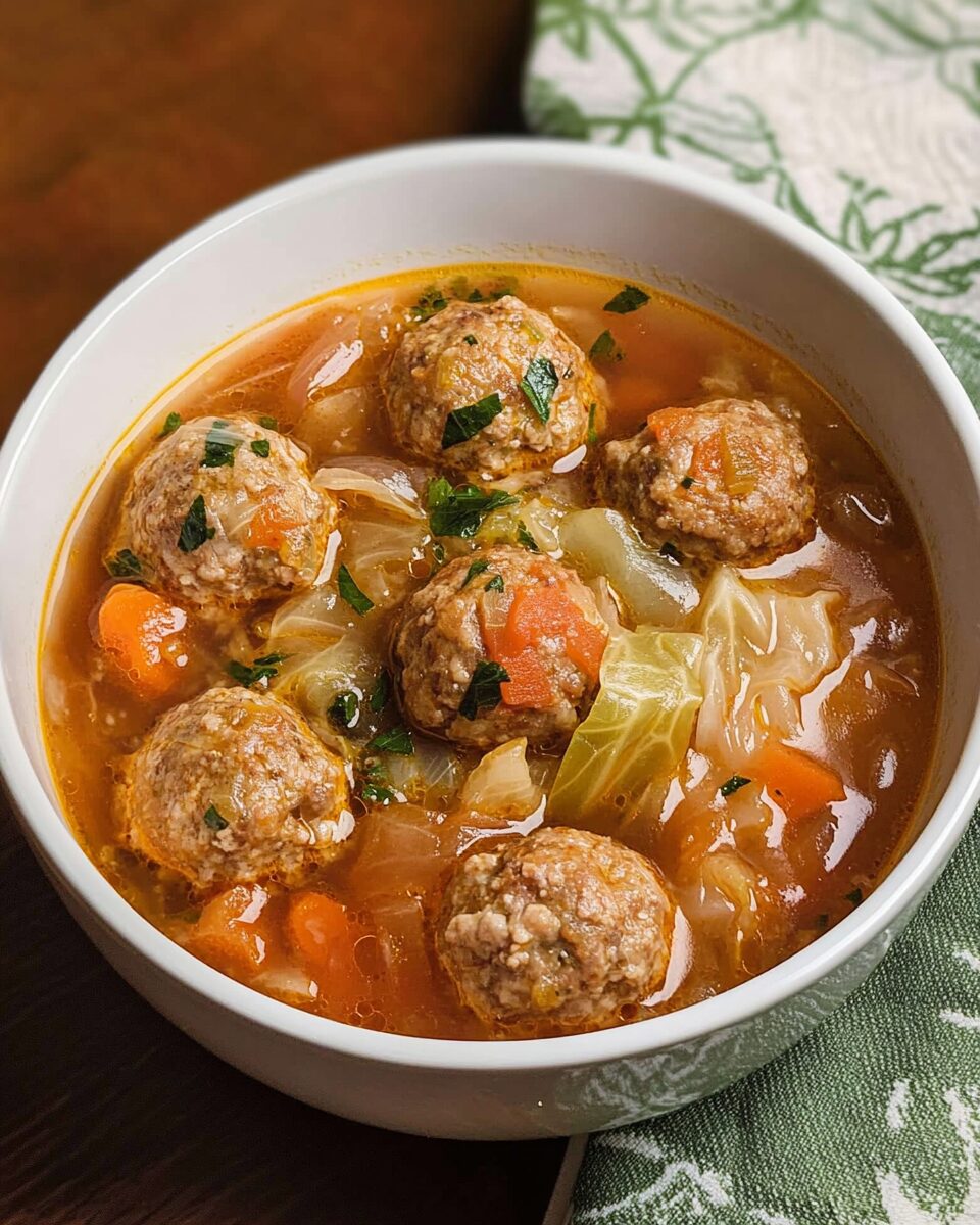 Easy Cabbage Meatball Soup