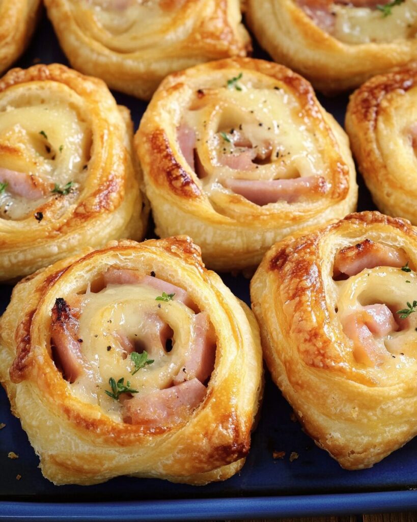Ham and Swiss Crescent Pinwheels finished dish