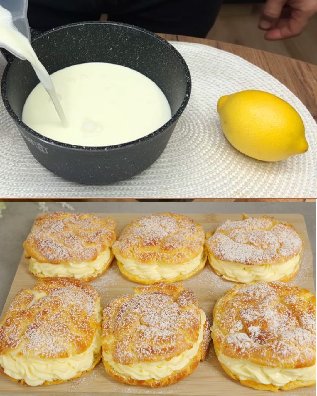 Lemon Cream Mascarpone Choux Pastries