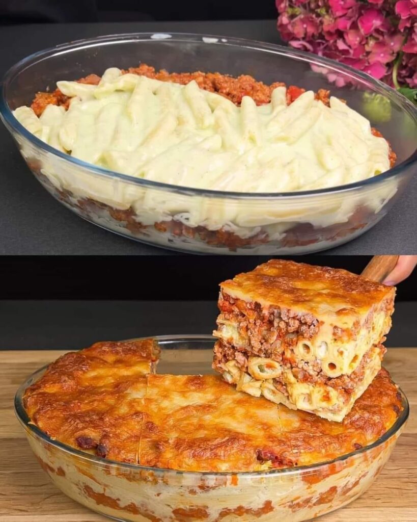 Creamy Baked Penne with Beef and Cheese Sauce