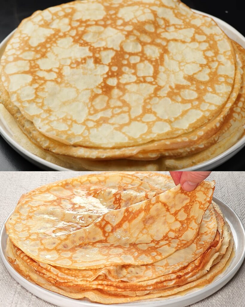 Classic French Crepes finished dish