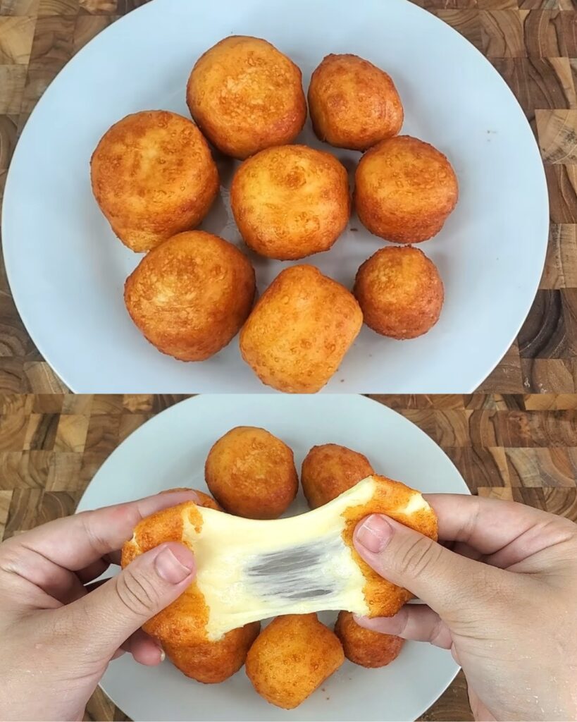 Crispy Mozzarella Cheese Balls finished dish