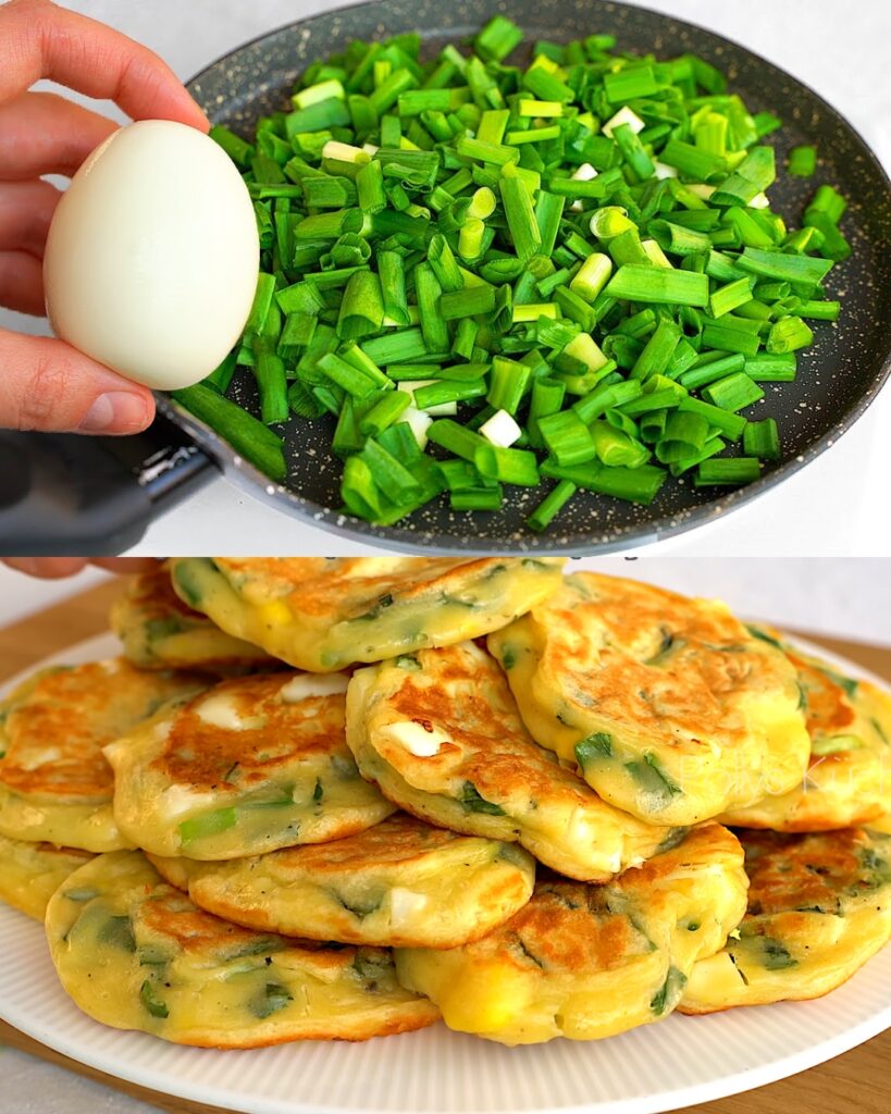 Boiled Egg and Spring Onion Flatbreads with Yogurt Sauce